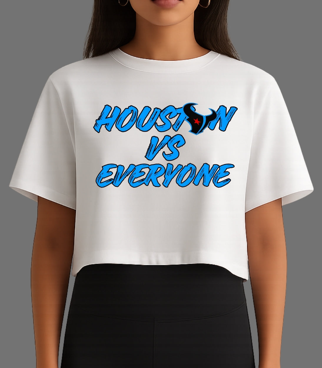 Custom Football T-Shirt - Women's Crop Top