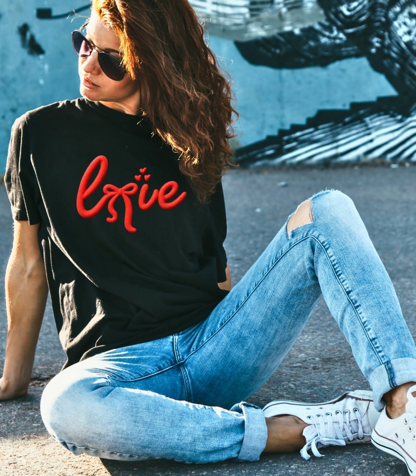 "Ribbon of Love" - Valentines Day Unisex T-Shirt