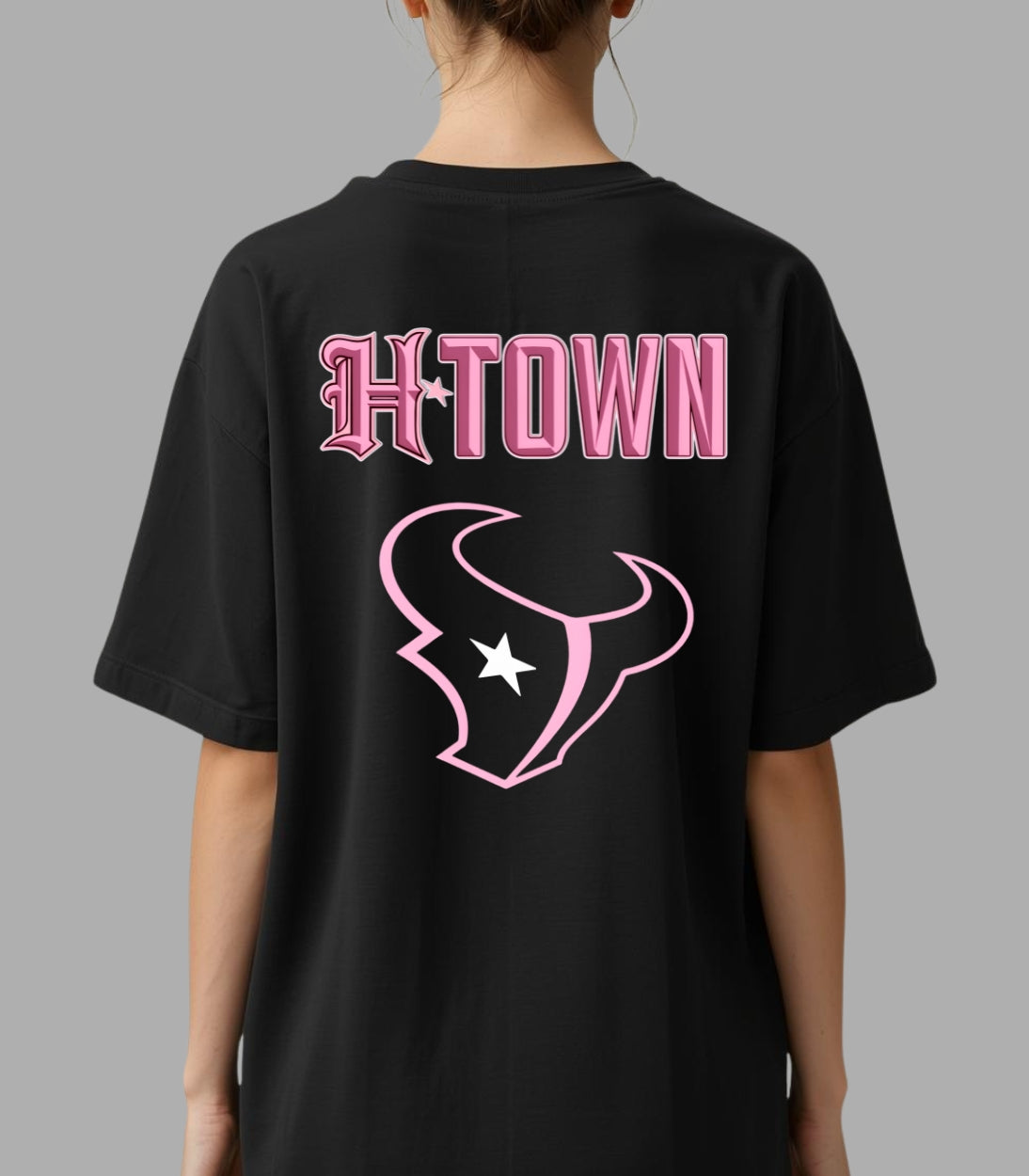 Custom Football Double Sided Pink T-Shirt - Available in Regular and Heavy Cotton