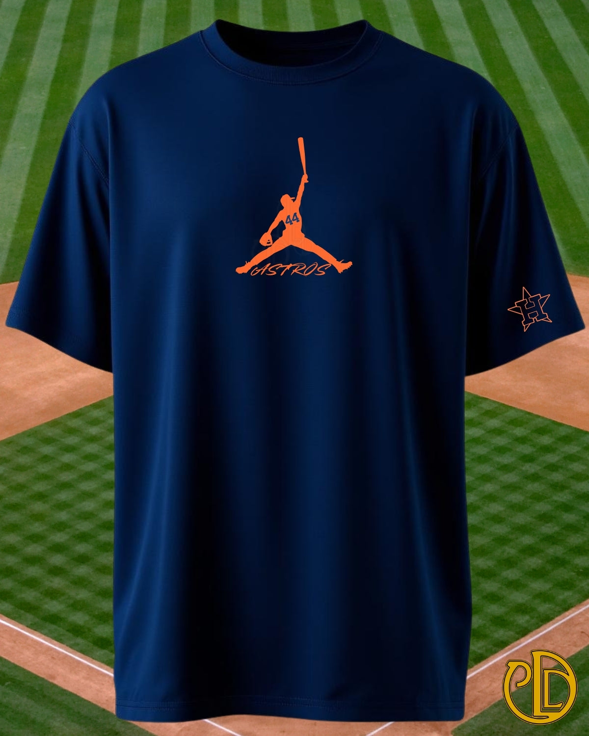 Custom Houston Baseball Player T-shirt - Unisex Heavy or Light Cotton Options