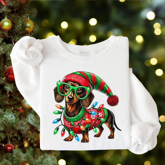 Weenie Dog Xmas - Unisex T-Shirt or Sweatshirt