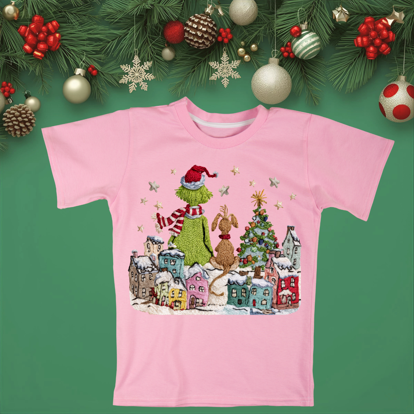 Christmas Town - Unisex Crew Neck Sweatshirt or T-Shirt