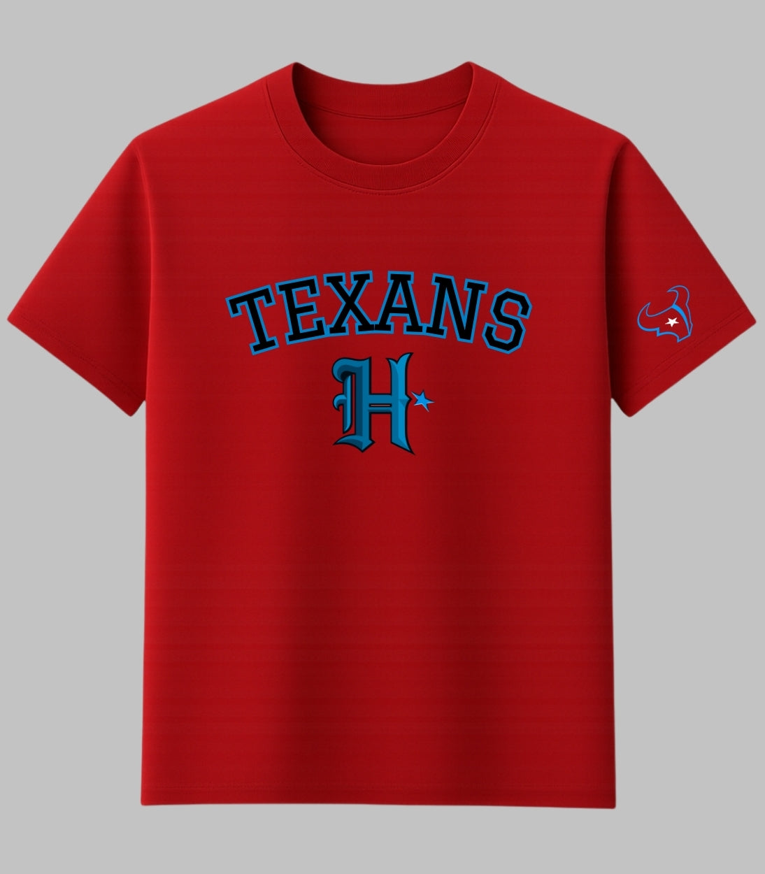 Custom Football H-Town Red Design - T-Shirt or Long Sleeve shirt