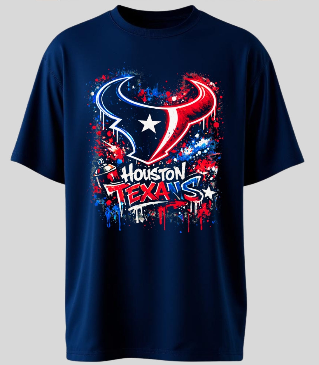 Custom Football Graffiti Design T-Shirt - Available in Light or Heavy Cotton options