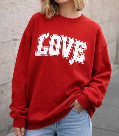 "LOVE" - Valentines Day Unisex Long Sleeve Shirt or Sweatshirt