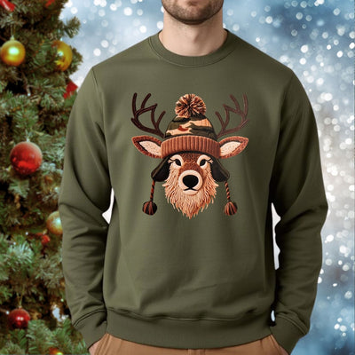 Festive Camo Reindeer - Unisex Sweatshirt