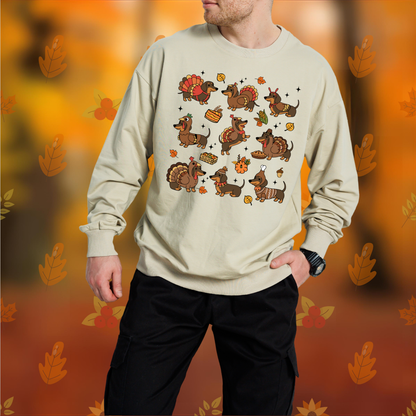 Dog Lover's Thanksgiving - Crew Neck Unisex Sweatshirt