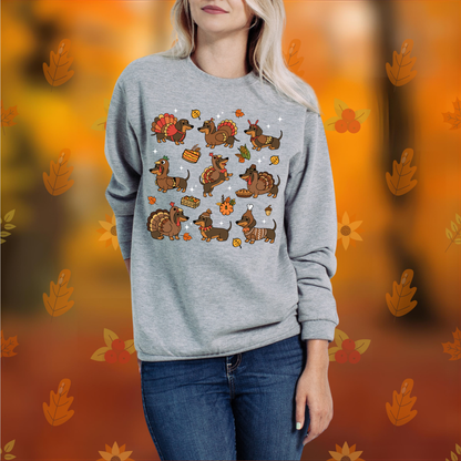 Dog Lover's Thanksgiving - Crew Neck Unisex Sweatshirt