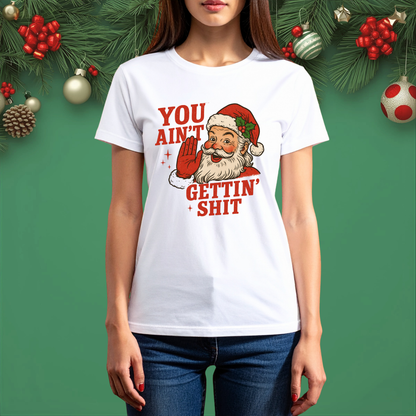 Funny Sarcastic Santa - Unisex Crew Neck Sweatshirt or T-Shirt