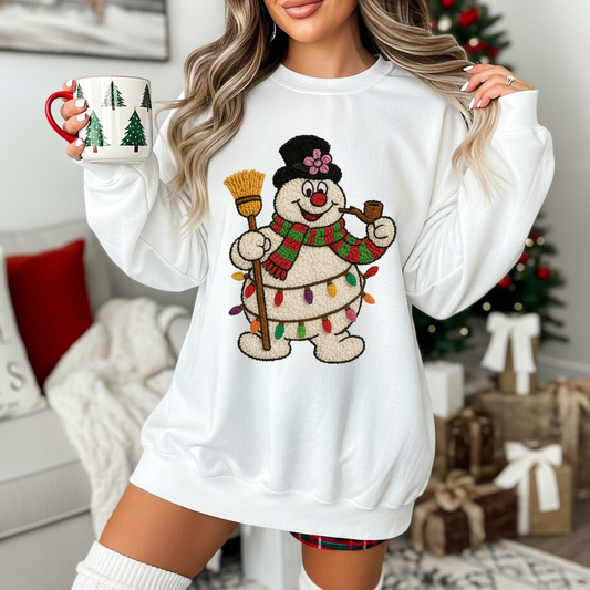 Christmas Snowman Unisex Crew Neck Sweatshirt