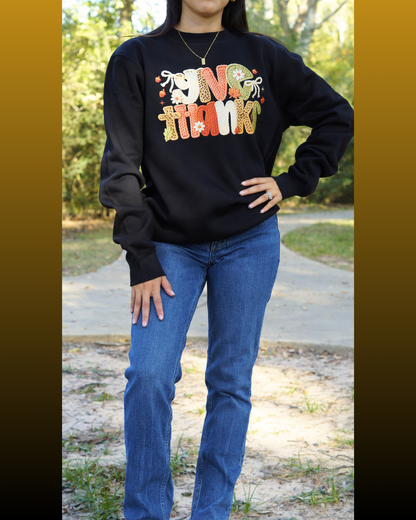 Give Thanks - Crew Neck Unisex Sweatshirt