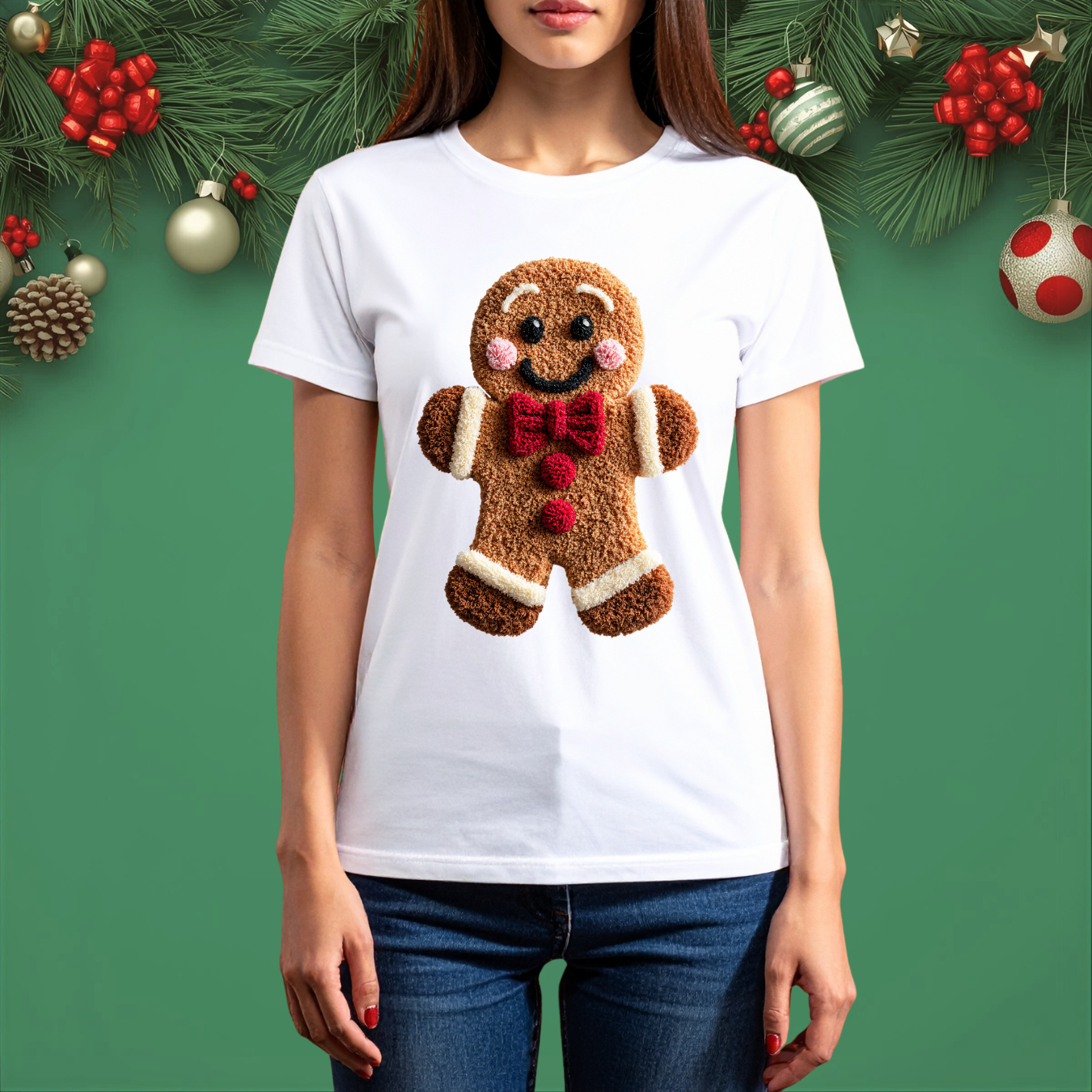 Gingerbread Man - Unisex Crew Neck Sweatshirt or T-Shirt