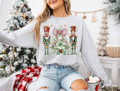 Colorful Xmas Nutcrackers - Crew Neck Sweatshirt or T-Shirt