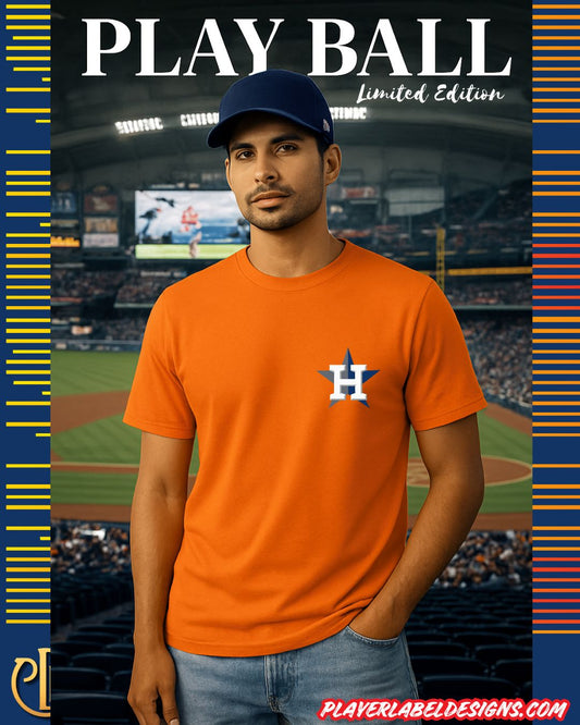 Custom Houston Baseball 8th Wonder Double Sided T-Shirt - Available in Light or Heavy cotton