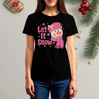 Let It Snow Print - Unisex Crew Neck Sweatshirt or T-Shirt