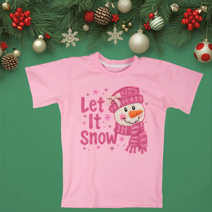 Let It Snow Print - Unisex Crew Neck Sweatshirt or T-Shirt