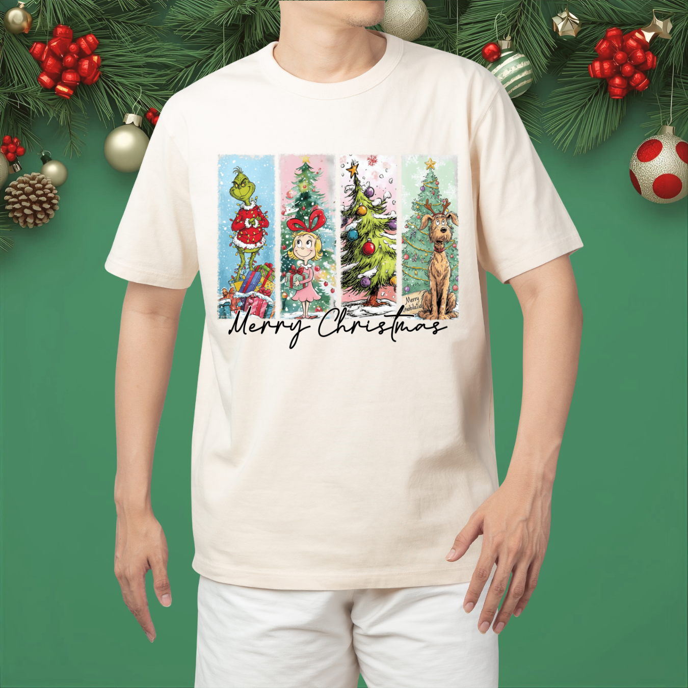 Merry Grinchmas - Unisex Crew Neck Sweatshirt or T-Shirt