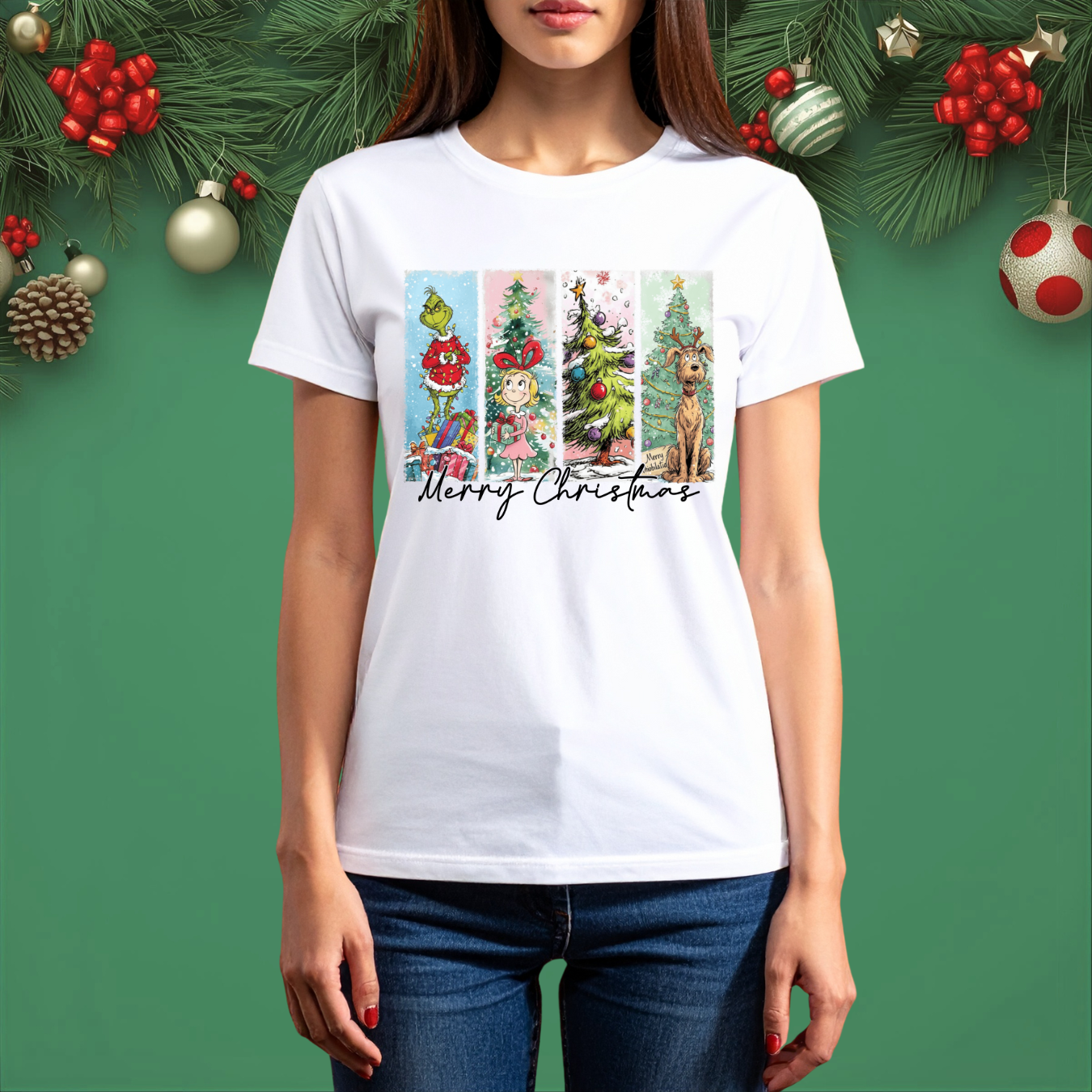 Merry Grinchmas - Unisex Crew Neck Sweatshirt or T-Shirt