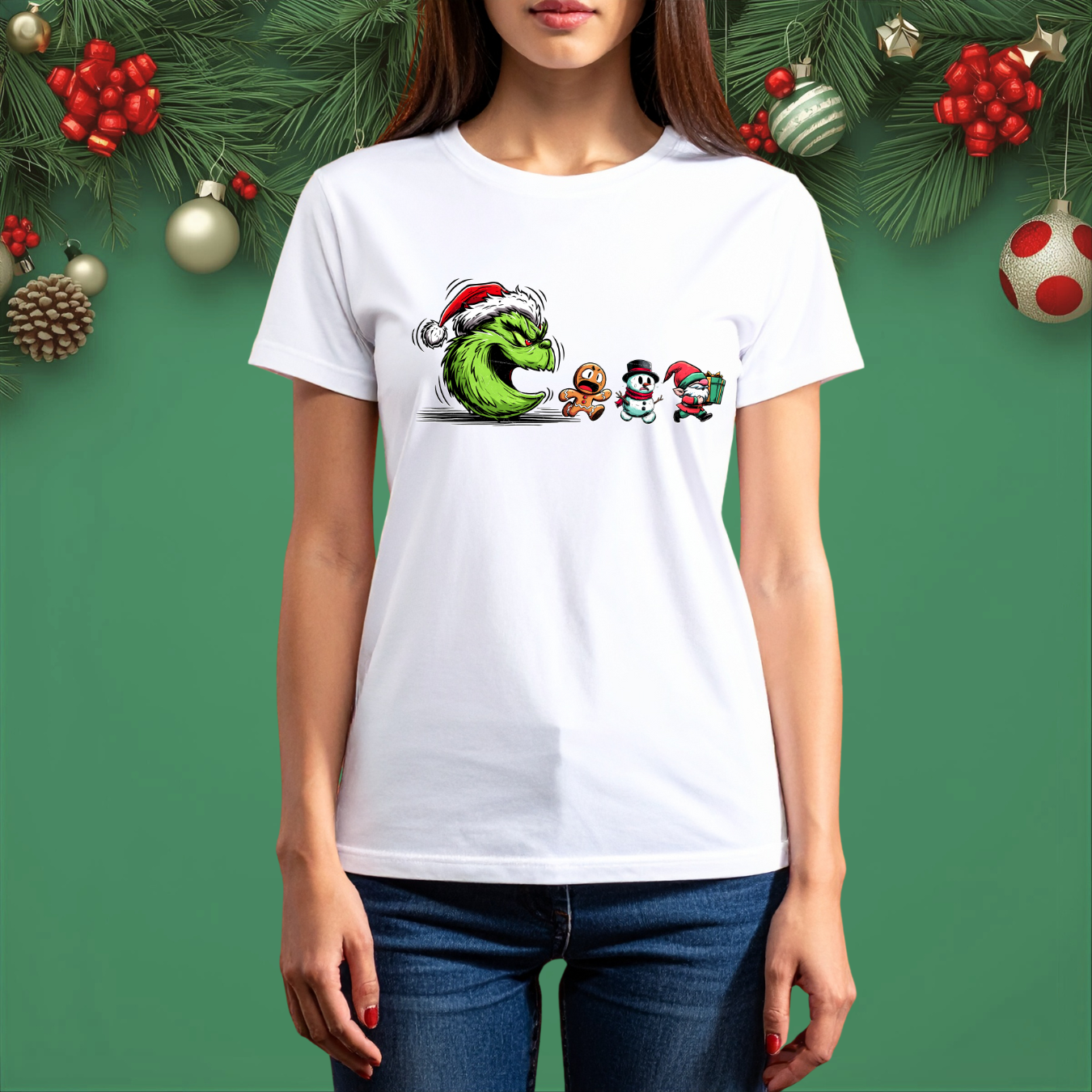 Merry Greenmas Guy - Unisex Crew Neck Sweatshirt or T-Shirt