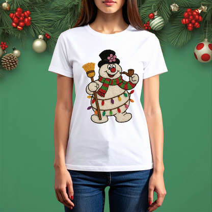 Snowman Unisex Crew Neck Sweatshirt or T-Shirt