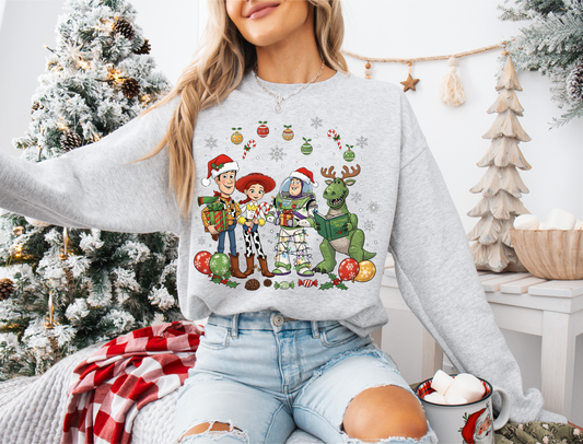 Retro Christmas Party - Unisex Crew Neck Sweatshirt