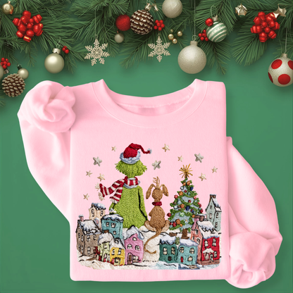 Christmas Town - Unisex Crew Neck Sweatshirt or T-Shirt