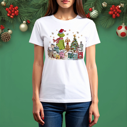 Christmas Town - Unisex Crew Neck Sweatshirt or T-Shirt